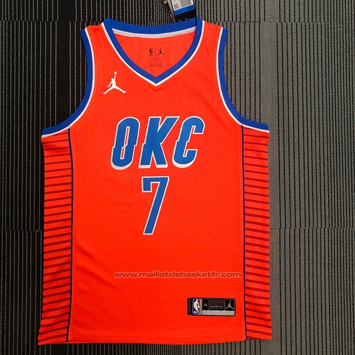 Maillot Oklahoma City Thunder Darius Bazley #7 Statement 2021 Orange